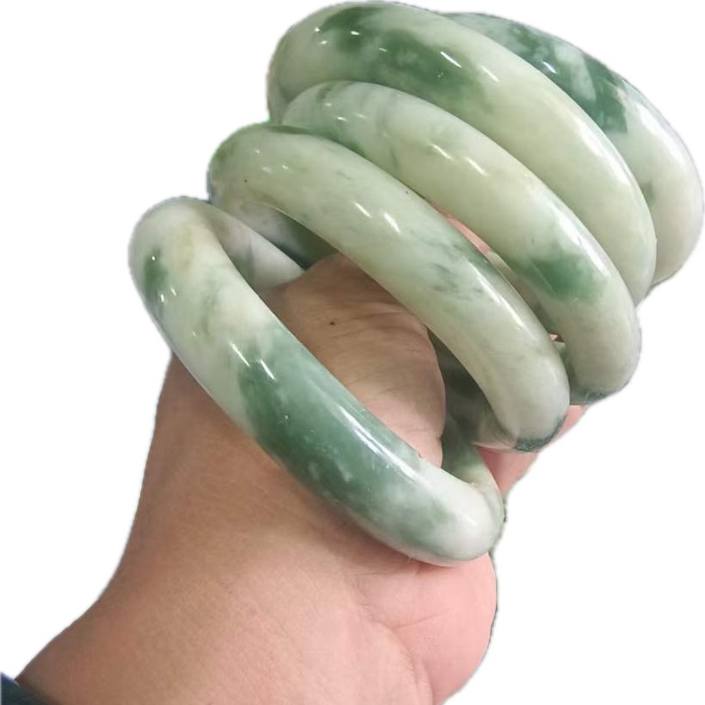COPY - Light green Xiu jade 岫玉stone bangle ! Real natural jade bracelet